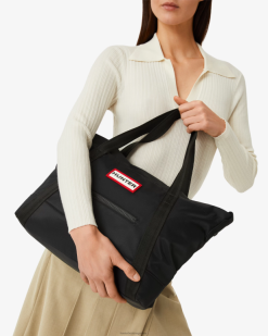 bolso shopper mediano con clip en la parte superior T424T457 hombres negro Hunter