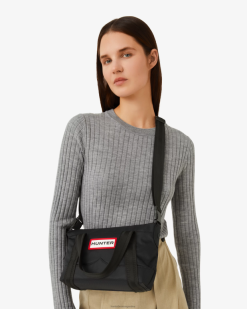 bolso shopper mini con clip en la parte superior T424T461 hombres negro Hunter