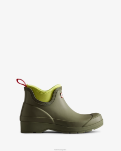 botas chelsea de neopreno T424T54 mujer verde liquen/amarillo picante Hunter