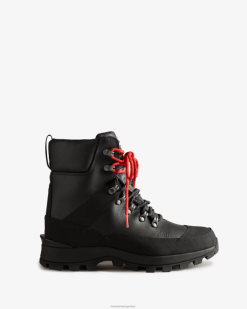 botas comando de cuero con aislamiento T424T572 hombres negro Hunter