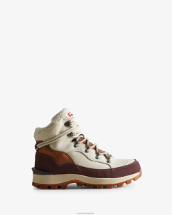 botas comando explorer de cuero con cordones y aislamiento T424T271 mujer sauce blanco/bronceado/marrón ruskea Hunter