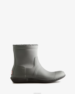 botas con aislamiento y parte superior enrollable de piel de oveja vegana T424T599 hombres gris tundra/gris docker Hunter
