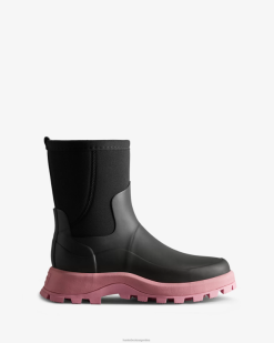 botas cortas city explorer de neopreno T424T49 mujer efervescencia negra/rosa Hunter