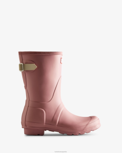 botas de lluvia ajustables con espalda corta T424T154 mujer púrpura copetudo/arena suave Hunter