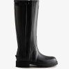 Botas de lluvia altas con cremallera de goma Commando de Balmoral T424T317 mujer negro Hunter