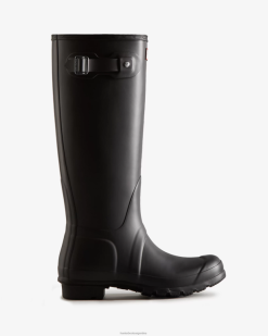 botas de lluvia altas originales T424T5 mujer negro Hunter