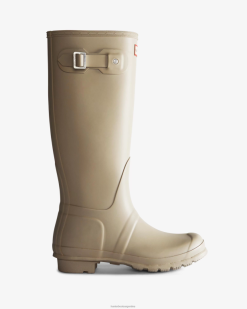 botas de lluvia altas originales T424T61 mujer piedra desnatada Hunter