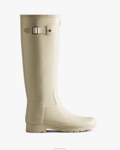botas de lluvia altas refinadas y de corte slim T424T67 mujer arena suave Hunter