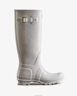botas de lluvia altas y brillantes originales T424T223 mujer blanco Hunter