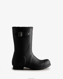 botas de lluvia cortas con aislamiento T424T555 hombres negro Hunter