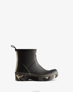 botas de lluvia cortas con suela color splash T424T503 hombres negro/simple/blanco sombreado Hunter