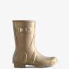 botas de lluvia cortas nebula T424T156 mujer oro pálido Hunter