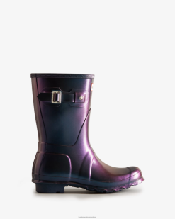 botas de lluvia cortas nebula T424T311 mujer azul stornoway Hunter