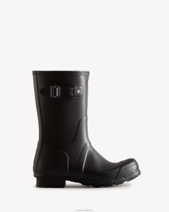 botas de lluvia cortas originales T424T504 hombres negro Hunter