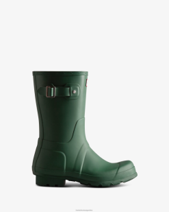 botas de lluvia cortas originales T424T547 hombres matorral verde Hunter