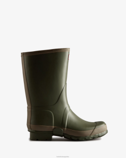 botas de lluvia de jardinero T424T529 hombres oliva oscuro/arcilla Hunter