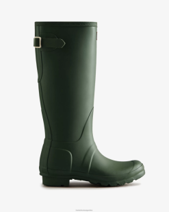 botas de lluvia originales ajustables en la espalda T424T119 mujer verde Hunter