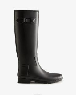 botas de lluvia refinadas y ajustadas T424T7 mujer negro Hunter