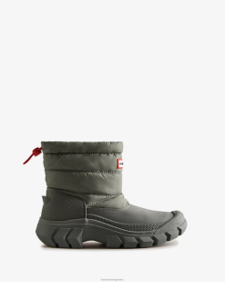 botas de nieve cortas con aislamiento intrepid T424T205 mujer gris urbano Hunter