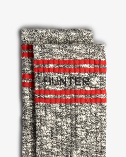 calcetines altos de mouline universitarios con marca T424T390 mujer negro Hunter