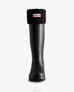 Calcetines altos para botas con puños de punto trenzado de 6 puntos T424T474 mujer negro Hunter