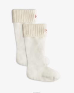 calcetines altos para botas con puños en mezcla de nailon reciclado T424T481 hombres blanco Hunter