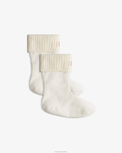 Calcetines cortos para botas con puños en mezcla de nailon reciclado T424T482 hombres blanco Hunter