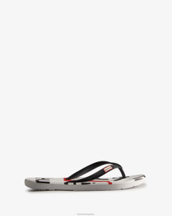 chanclas con logo explotado T424T283 mujer negro Hunter