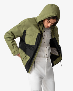 chaqueta explorer de nailon reciclado T424T614 hombres verde utilitario/negro Hunter