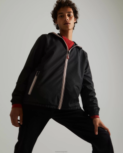 chaqueta plegable ligera reciclada T424T612 hombres negro Hunter
