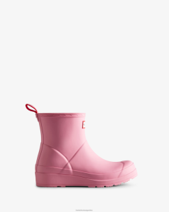 jugar botas de lluvia cortas T424T34 mujer efervescencia rosa Hunter