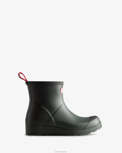 jugar botas de lluvia cortas T424T83 mujer verde musgo ártico Hunter