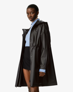 parka impermeable play vinilo transparente T424T351 mujer negro Hunter