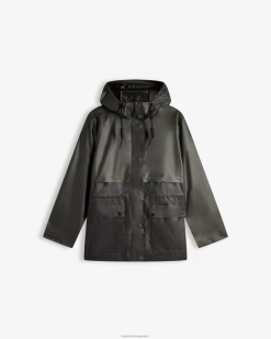 play chaqueta impermeable de vinilo transparente T424T352 mujer oliva oscuro/negro Hunter