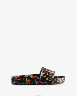 toboganes de mármol flor T424T108 mujer negro Hunter