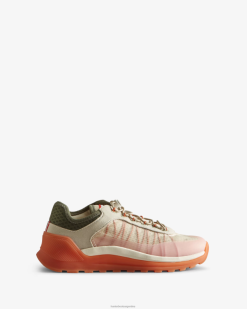 zapatilla de viaje T424T114 mujer blanco sombreado/verde liquen/piedra desnatada/sombra coral Hunter